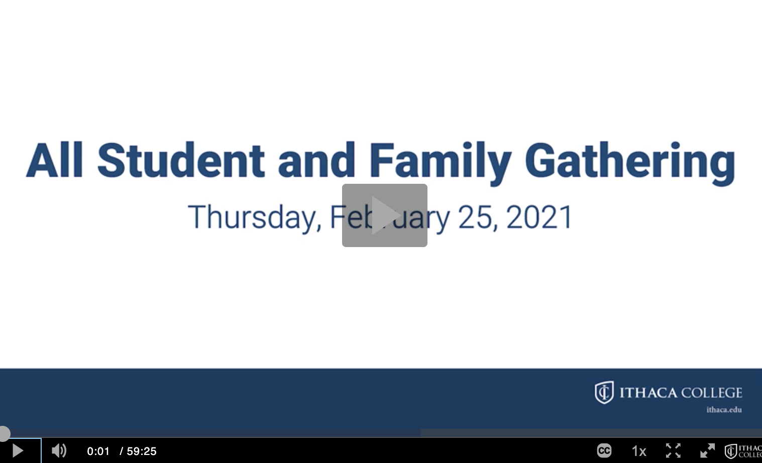 Watch February 25, 2021 Students and Families Virtual Gathering
