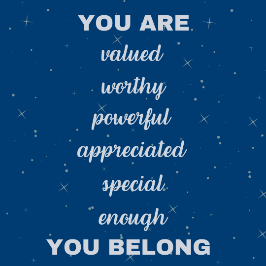 You belong affirmations