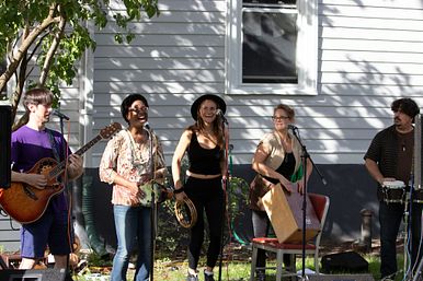 Image of Students Performing at Porchfest